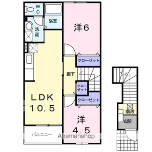 サンクチュアリB【2階】の間取り