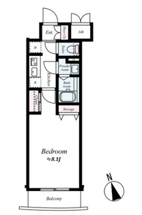 ハーモニーレジデンス東京シティゲート【10階】の間取り