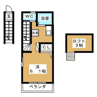 パーク・アベニュー立川A棟【2階】の間取り