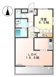 ピースフルネモト【1階】の間取り