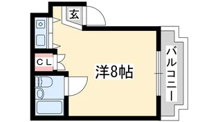 トレンディ新大阪【4階】の間取り