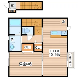 ディアコートA棟【2階】の間取り