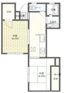 東京都渋谷区西原2【アパート】の間取り