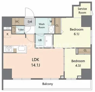 Alivis東京尾久【10階】の間取り