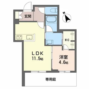 シャーメゾンサクラスクエア本郷【1階】の間取り