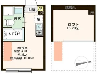 ハーモニーテラス東大泉II【1階】の間取り