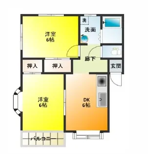 グランデーヌM’s【2階】の間取り