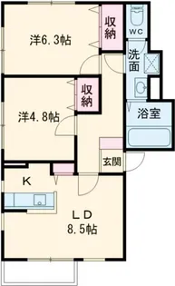 ボンヌジュルネ A【2階】の間取り