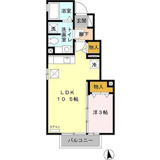ブリエ ファム【1階】の間取り