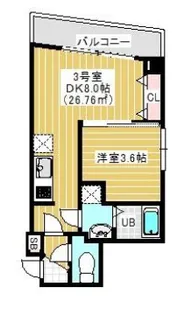 シャルム ドゥ プランドールI【4階】の間取り