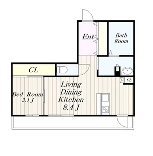 JMFResidence町田【6階】の間取り