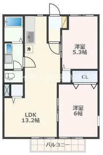 熊本県熊本市中央区大江1【アパート】の間取り