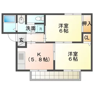 リヴェール A【2階】の間取り