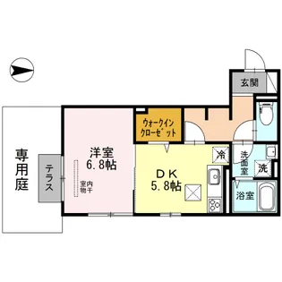 ソルプレーザ玉造【2階】の間取り