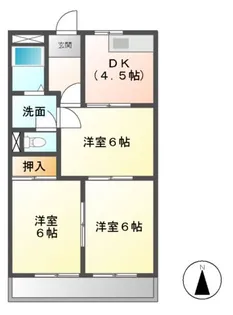 ダイヤマンションA/B【2階】の間取り