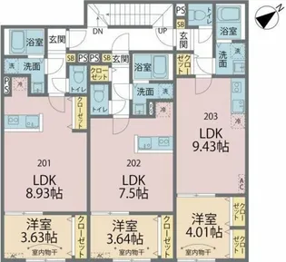 神奈川県相模原市中央区小山1【アパート】の間取り