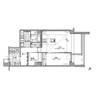 ストーリア赤坂【4階】の間取り