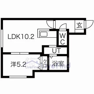 アルファー 豊平【2階】の間取り