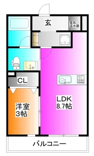 ヴィラ・デル・ソル【1階】の間取り