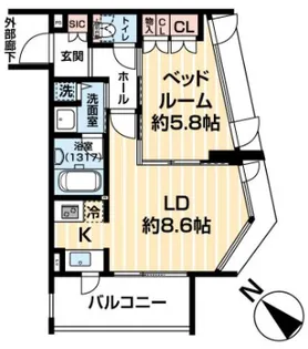 クオリア御茶ノ水【10階】の間取り