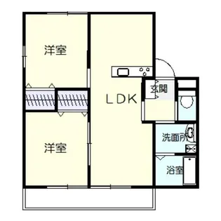 ハニーハイツC(田部井町)の間取り
