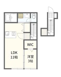 福島県郡山市町東3【アパート】の間取り