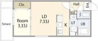 リーデンス今池【1階】の間取り