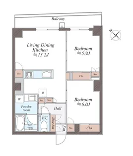 SYMPHONY MARE【3階】の間取り