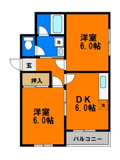 シティマンションウィング【3階】の間取り