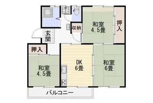 江南団地210棟【4階】の間取り