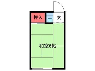 竹風荘【2階】の間取り