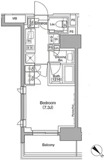 ザ・パークハビオ月島フロント【4階】の間取り