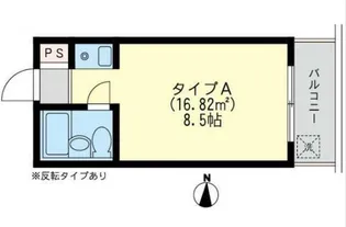 ユナイト山手サンピース【2階】の間取り