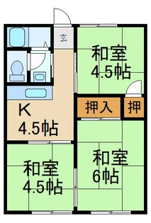 田中ハイツ【1階】の間取り