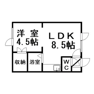 ミドリハイツ芦野【2階】の間取り