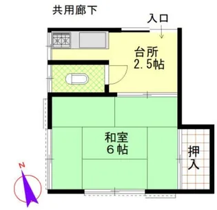 菊池荘【2階】の間取り