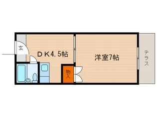 きたがわハイツ【1階】の間取り