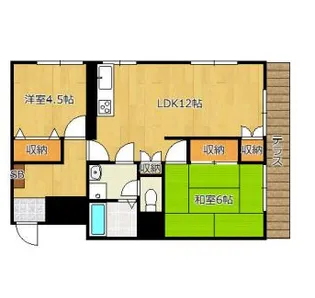 レジ東郷【1階】の間取り