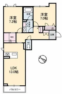 ファミール船越南【3階】の間取り