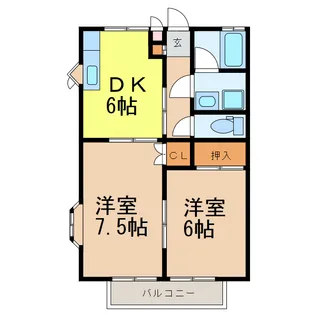 ジュネス1【1階】の間取り