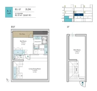 AUBE虎ノ門【1階】の間取り