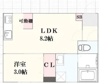 Leggero武庫川【1階】の間取り