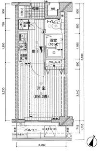 プレール・ドゥーク文京本駒込【9階】の間取り
