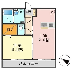 メゾンドゥソレイユ【1階】の間取り