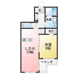 メゾンドゥラミティエ【2階】の間取り