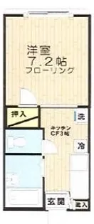 サルーンハイツ四谷【1階】の間取り