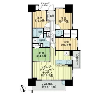 サーパス熊谷銀座セントマークス【5階】の間取り