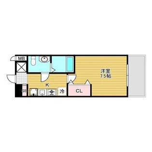 アメリ南桜塚【3階】の間取り