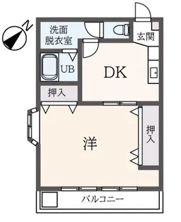 YSフラッツ【2階】の間取り