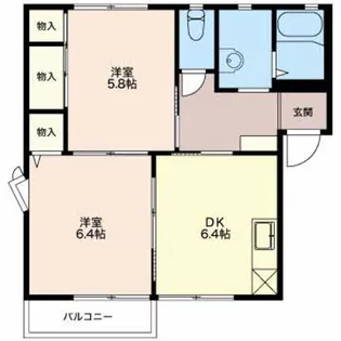 メゾンフレール B【2階】の間取り